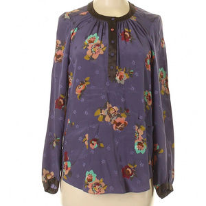 Rebecca Taylor SIlk Button-Up Top | SZ 4